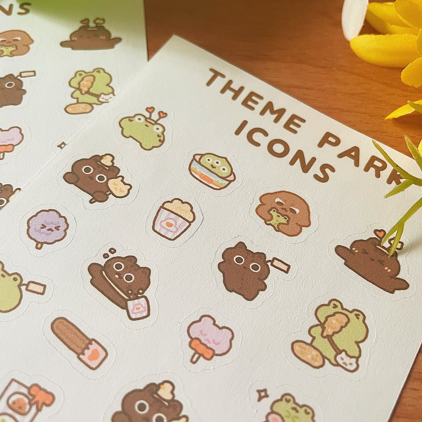 Theme Park Icons Sticker Sheet