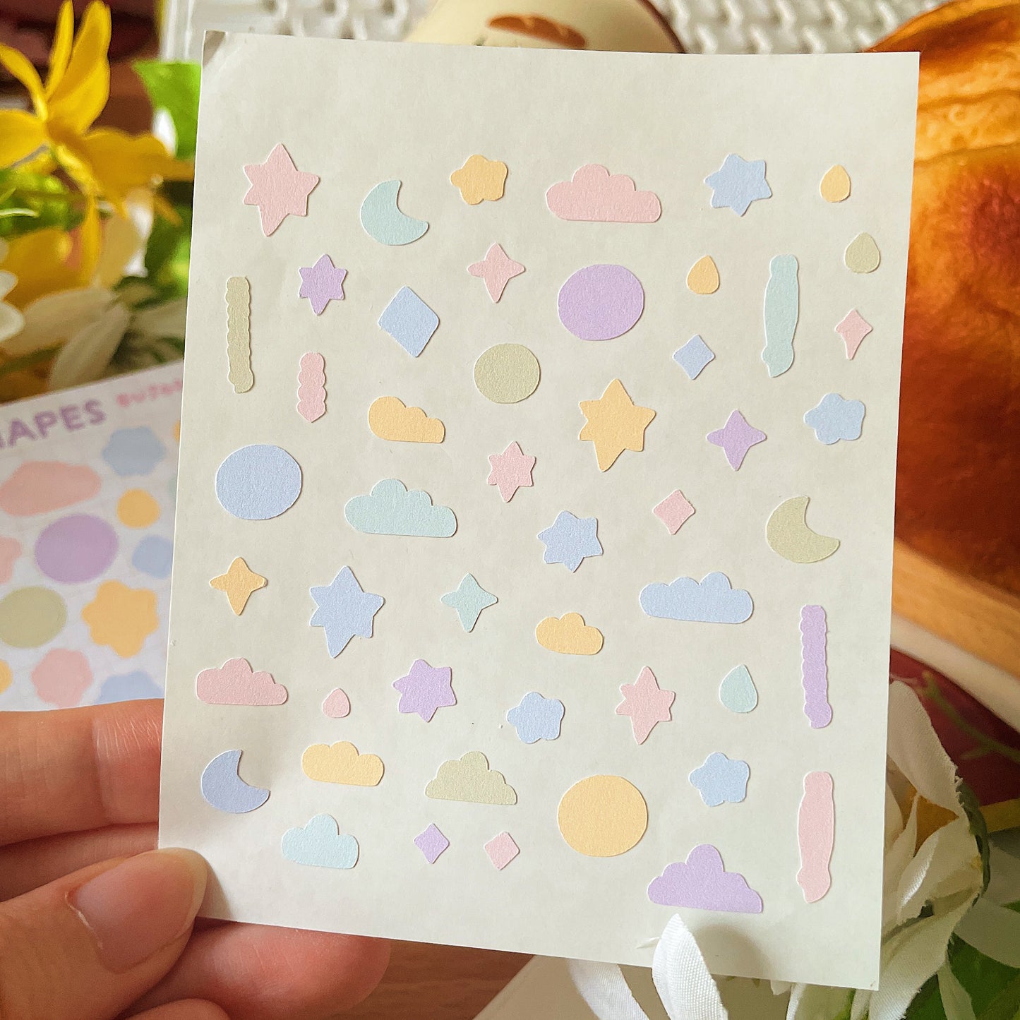 Deco Shapes Sticker Sheet - Pastel