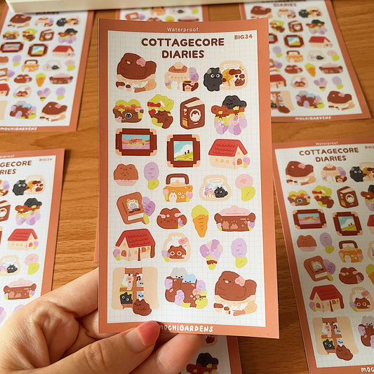 Cottagecore Diaries Sticker Sheet *Waterproof