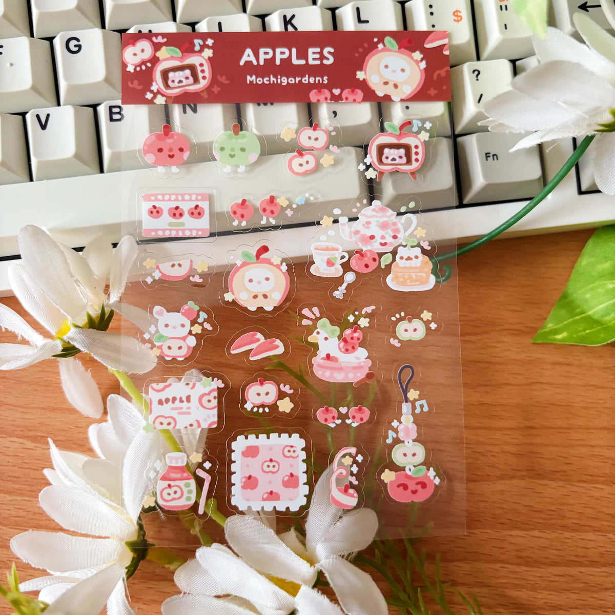 Apples Transparent Sticker Sheet