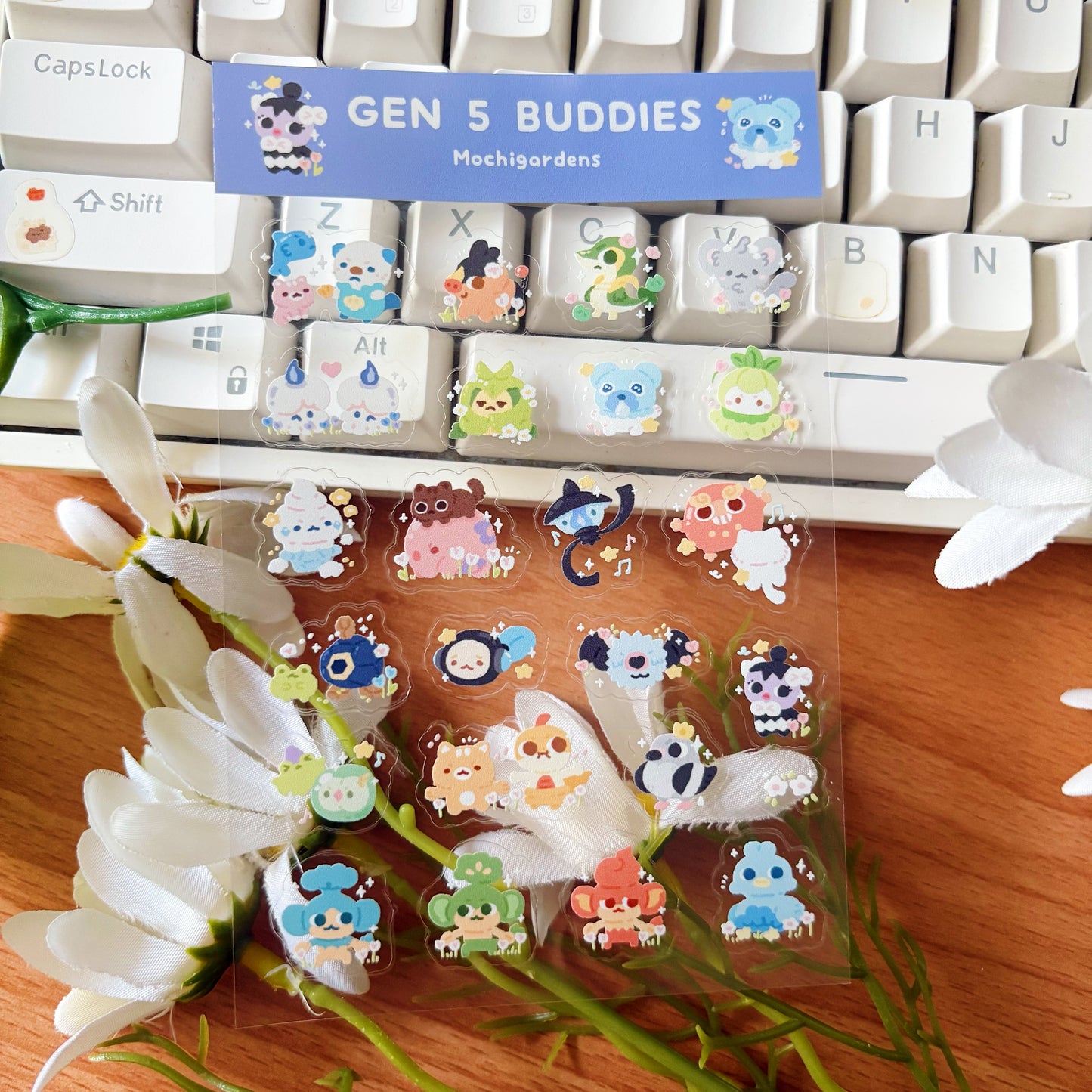 Gen 5 Buddies Transparent Sticker Sheet