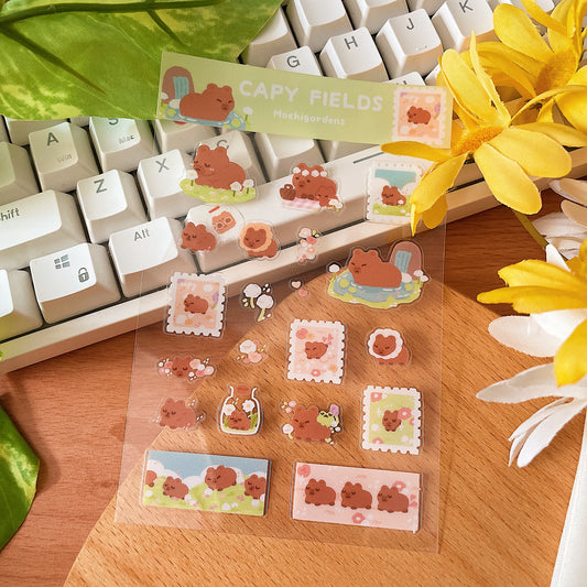 Capy Fields Transparent Sticker Sheet