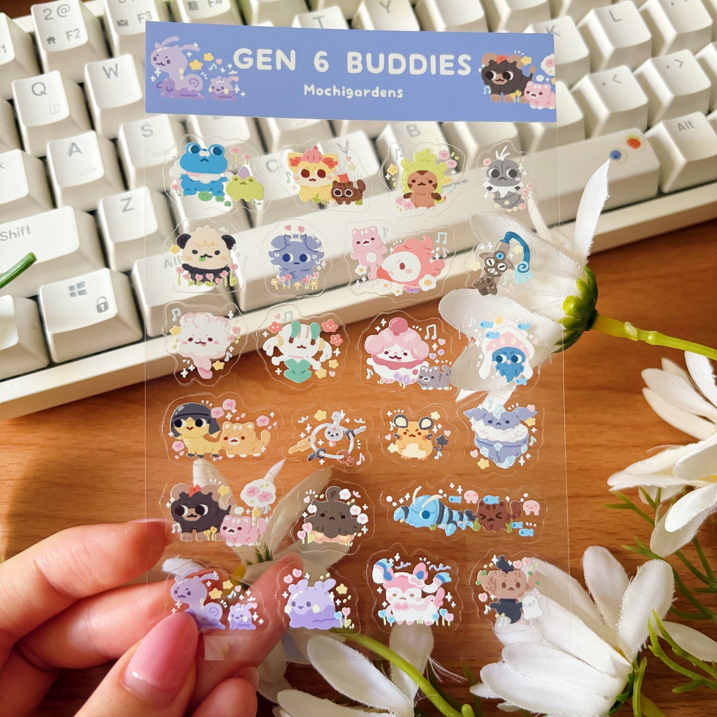 Gen 6 Buddies Transparent Sticker Sheet