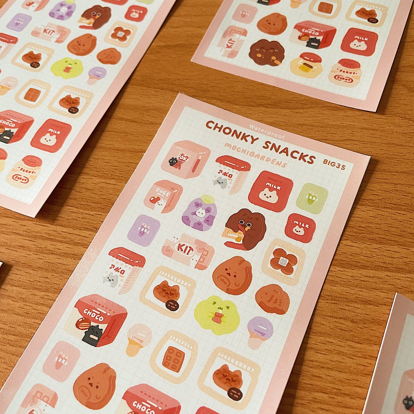 Chonky Snacks Sticker Sheet *Waterproof