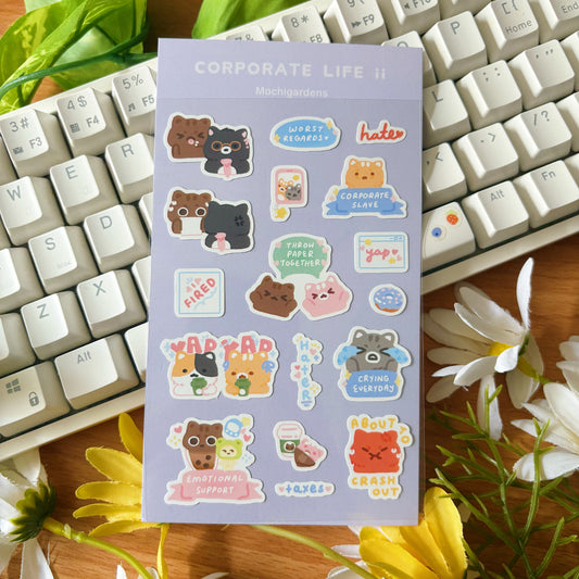 Corporate Life II Transparent Sticker Sheet
