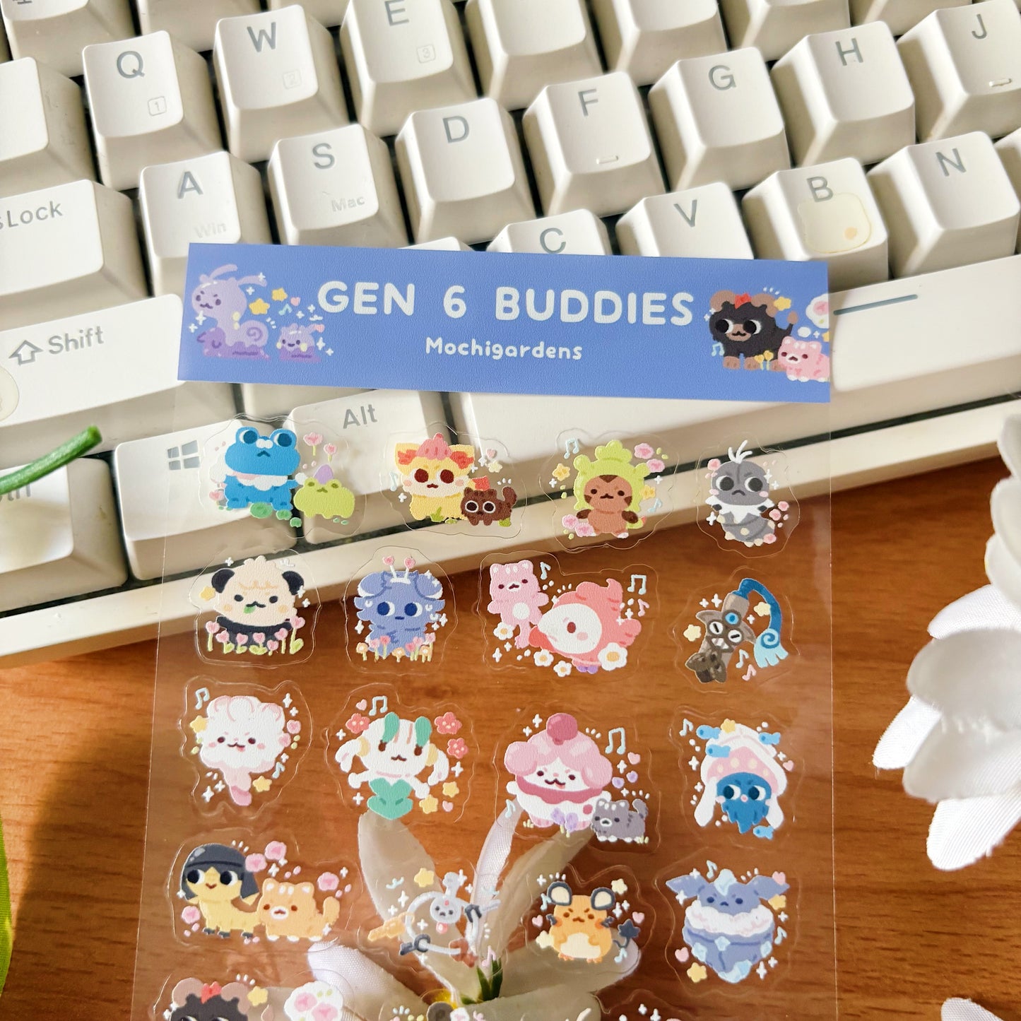Gen 6 Buddies Transparent Sticker Sheet