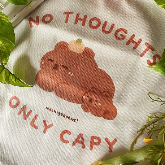 No Thoughts, Only Capy Tote Bag