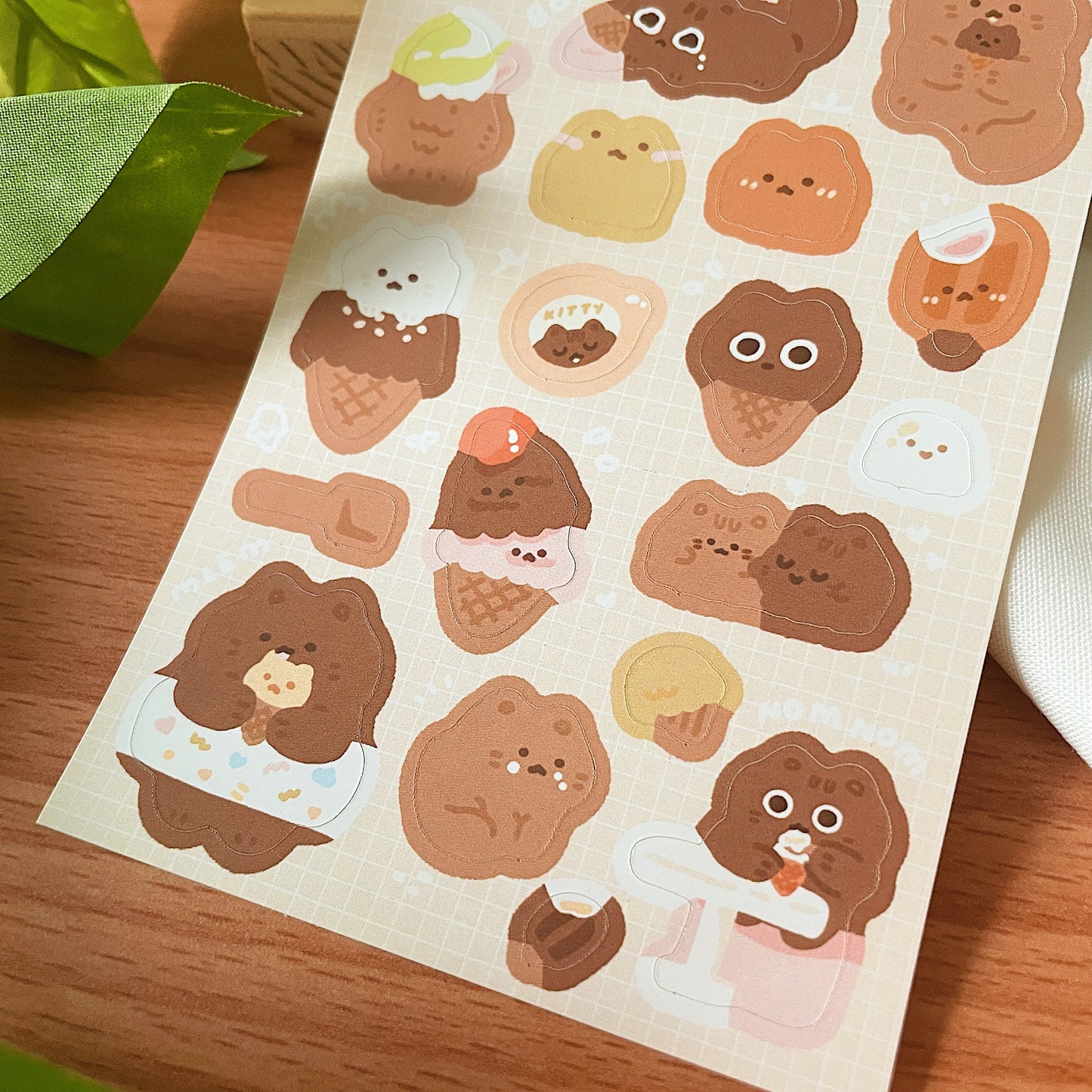 Ice Cream Cats Sticker Sheet *Waterproof