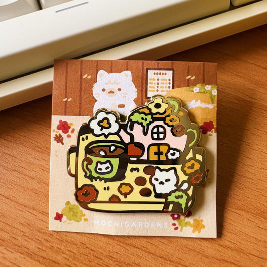 Flower Tea Set Enamel Pin