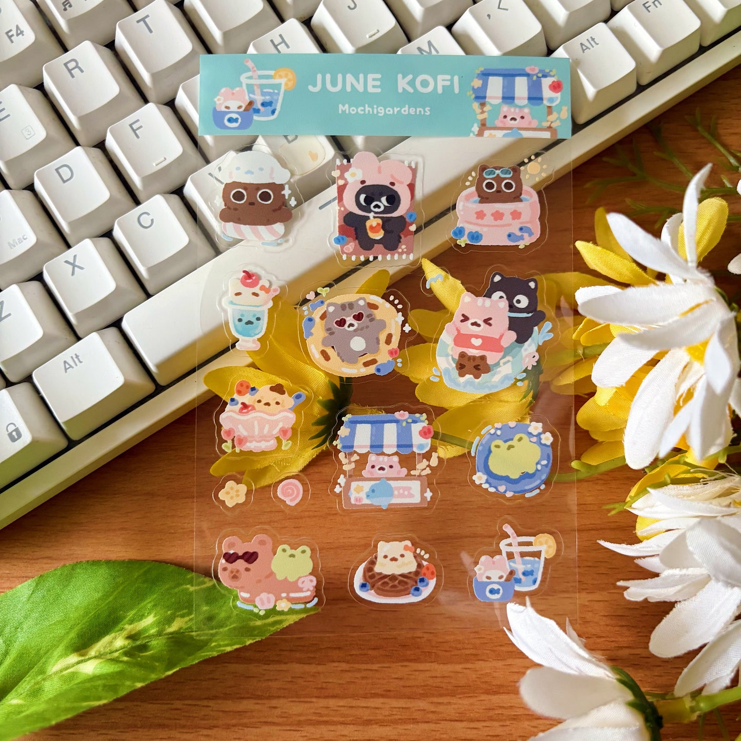 June Ko-Fi Sticker Sheet + Print Set - Ocean (Also available individually)