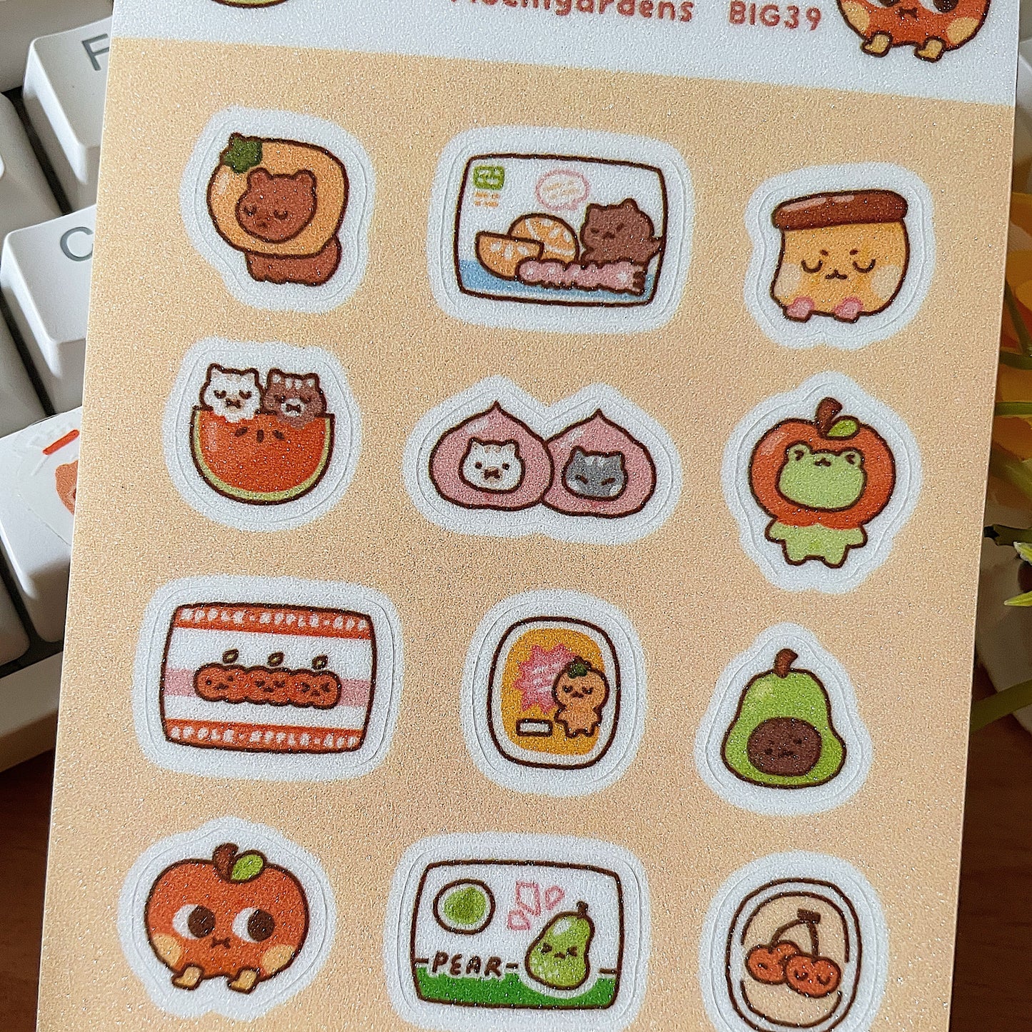 Fruit Party Vinyl Glitter Sticker Sheet