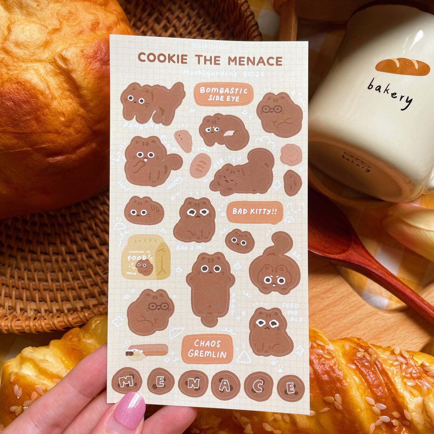 Cookie the Menace Sticker Sheet *Waterproof