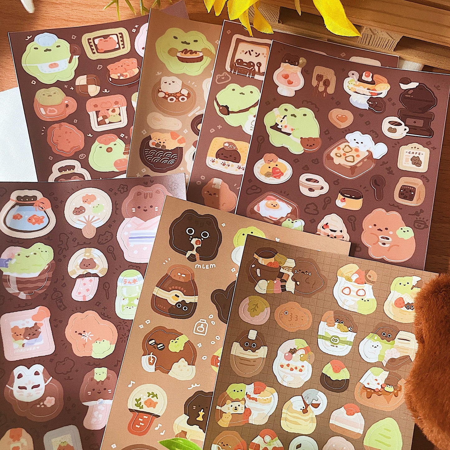 May Ko-Fi Sticker Sheet - Retro Japanese Cafe *Waterproof