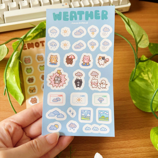 Weather Journalling Vinyl Sticker Sheet