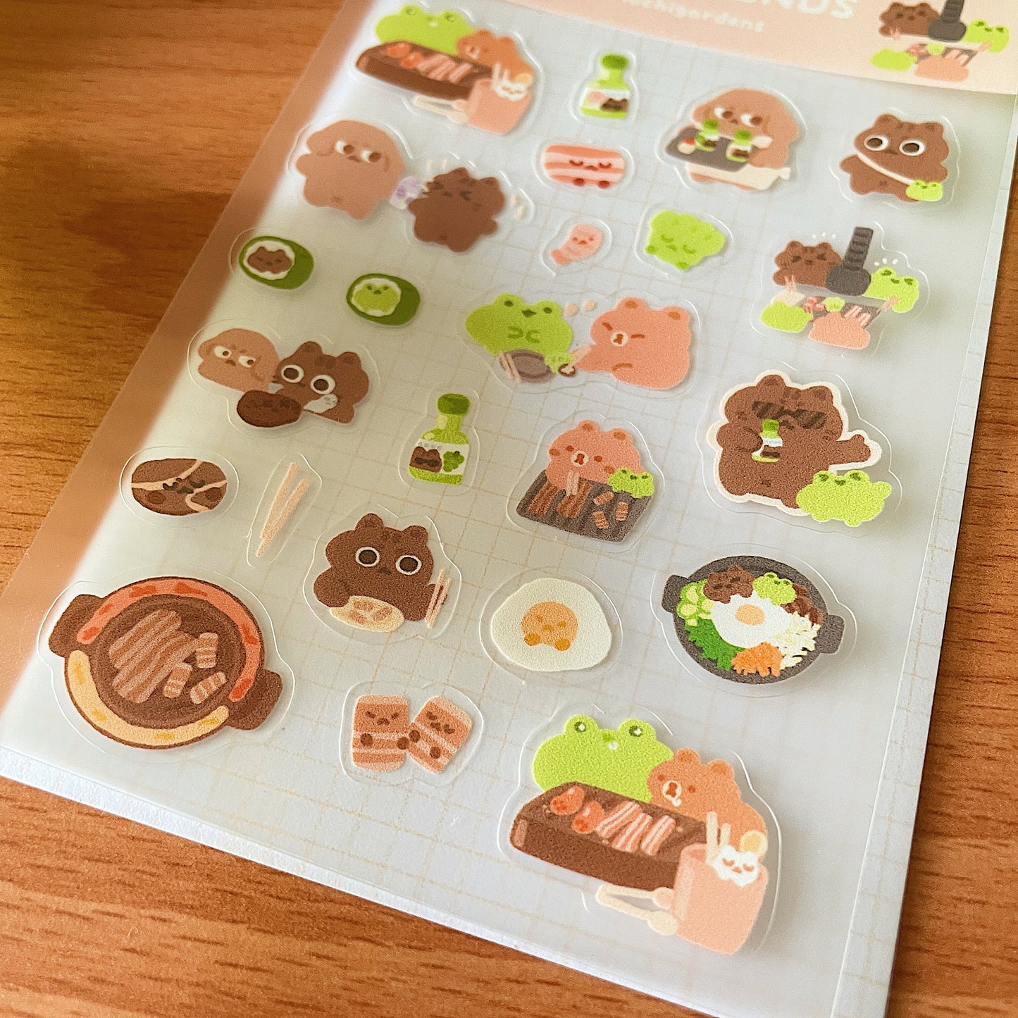 BBQ Friends Transparent Sticker Sheet