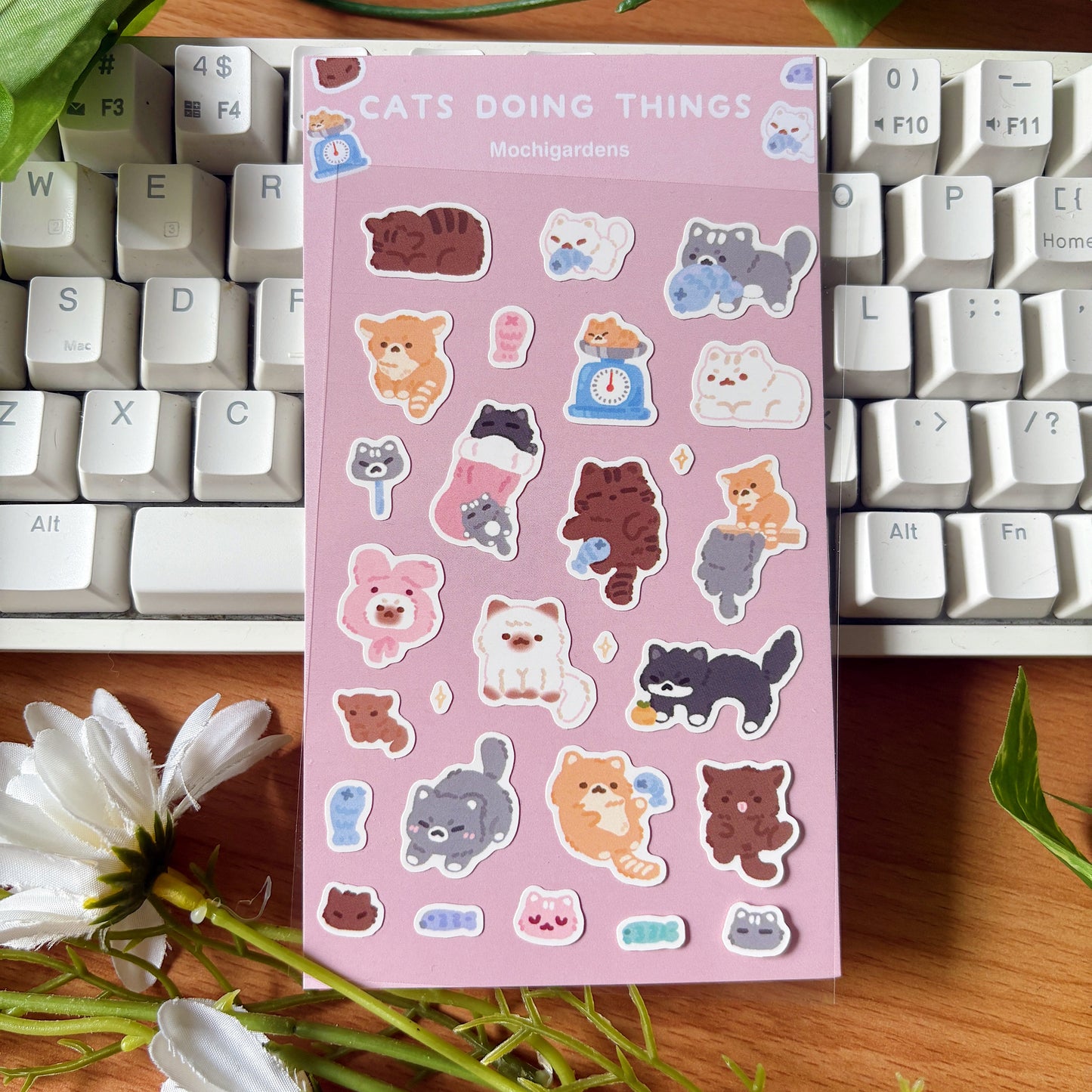 Cats Doing Things Sticker Sheet