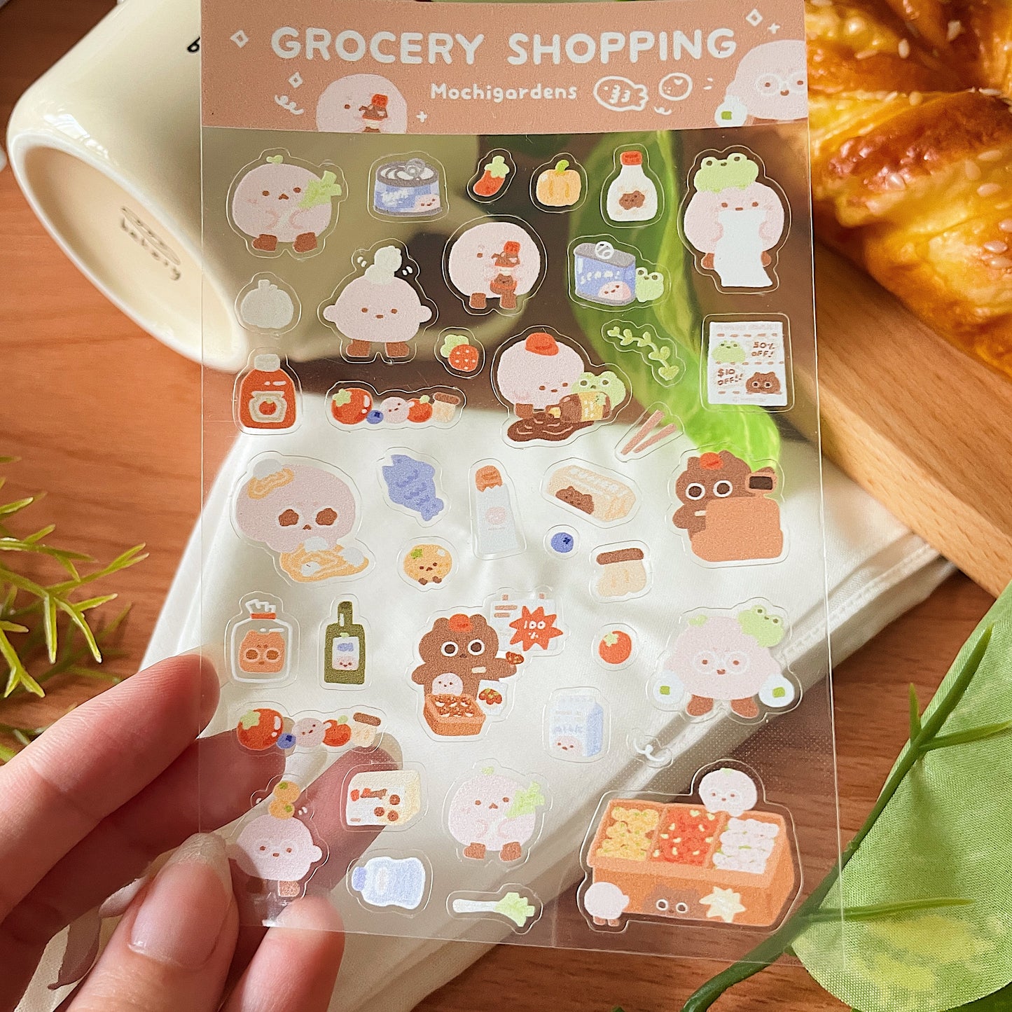 Grocery Shopping Transparent Sticker Sheet