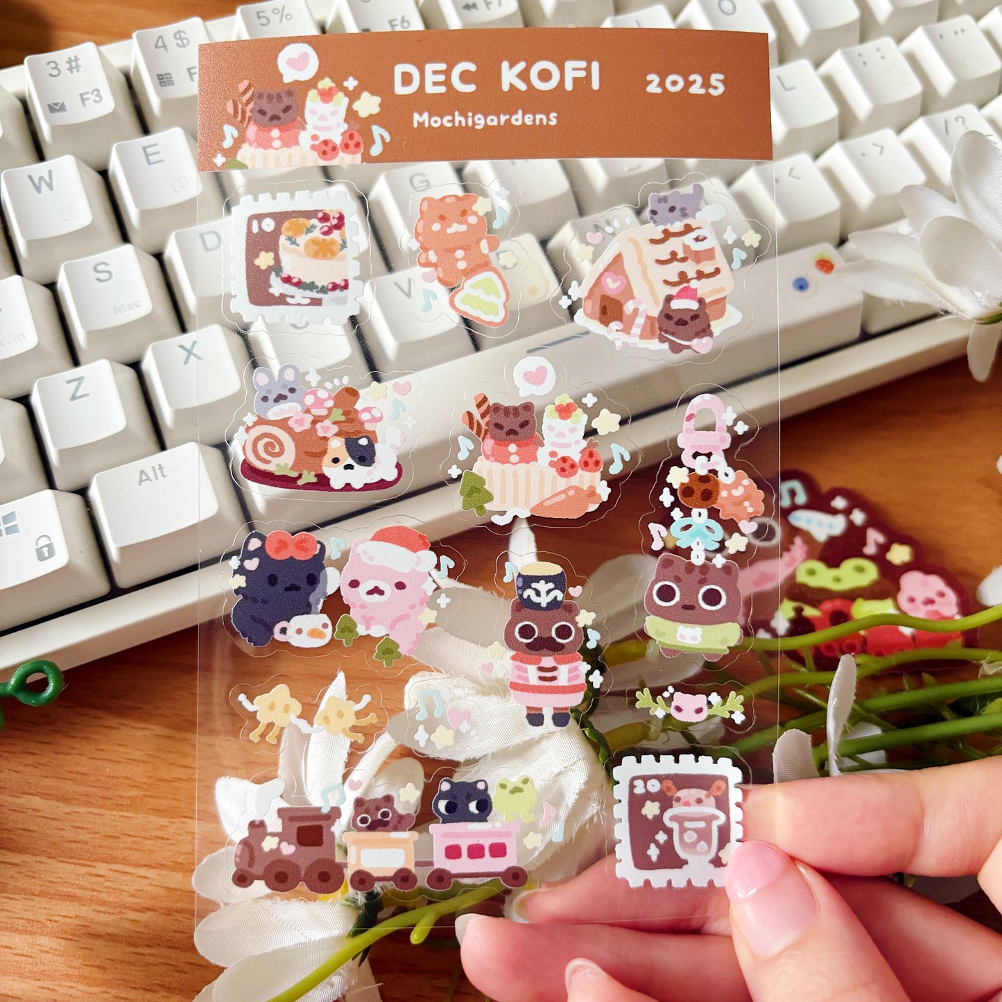 December Ko-Fi Sticker Sheet + Print Set - Cozy Winter (Also available individually)
