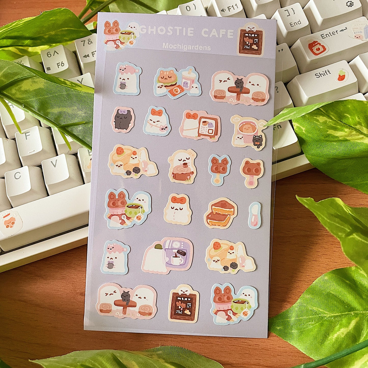 Ghostie Cafe Sticker Sheet