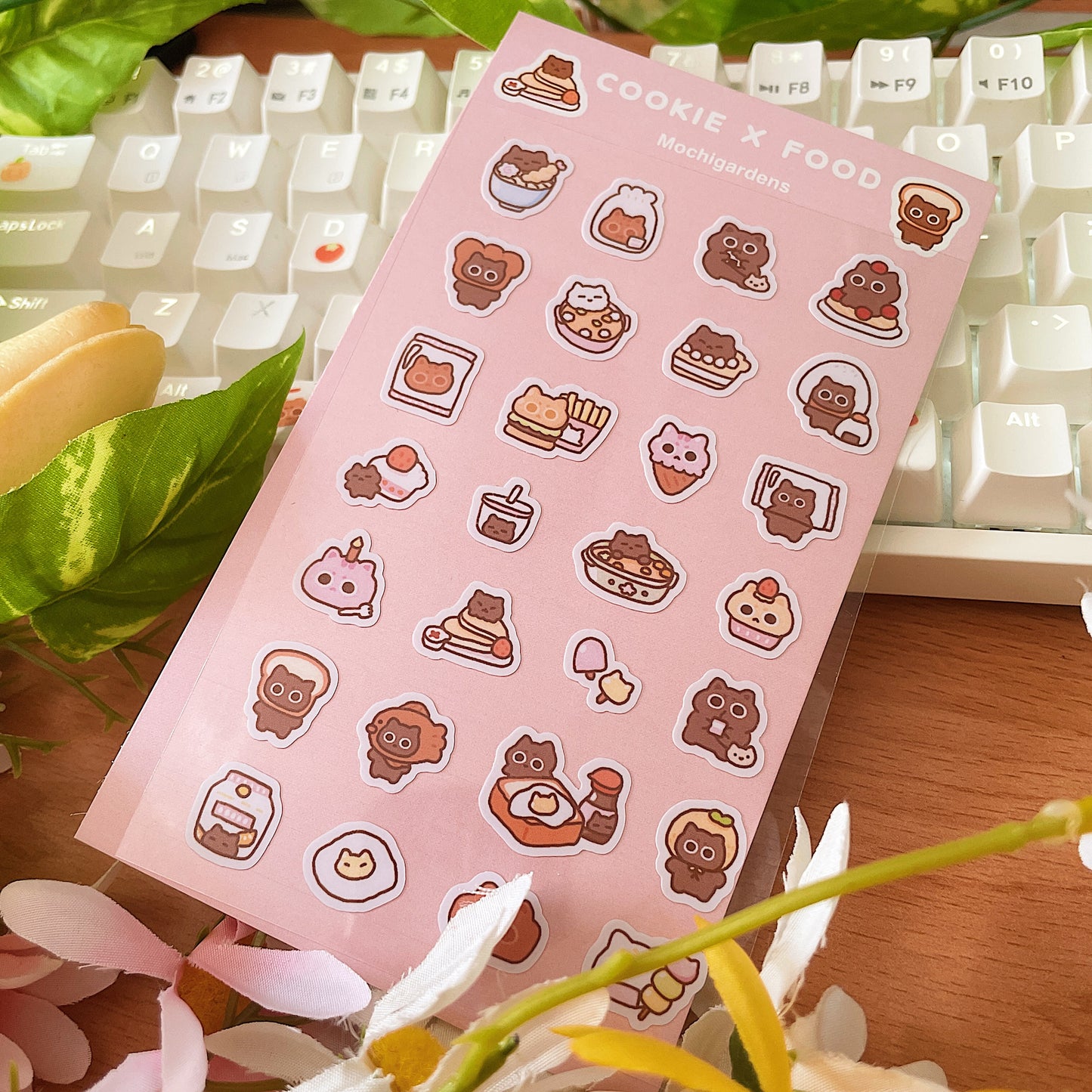 Cookie x Food Transparent Sticker Sheet