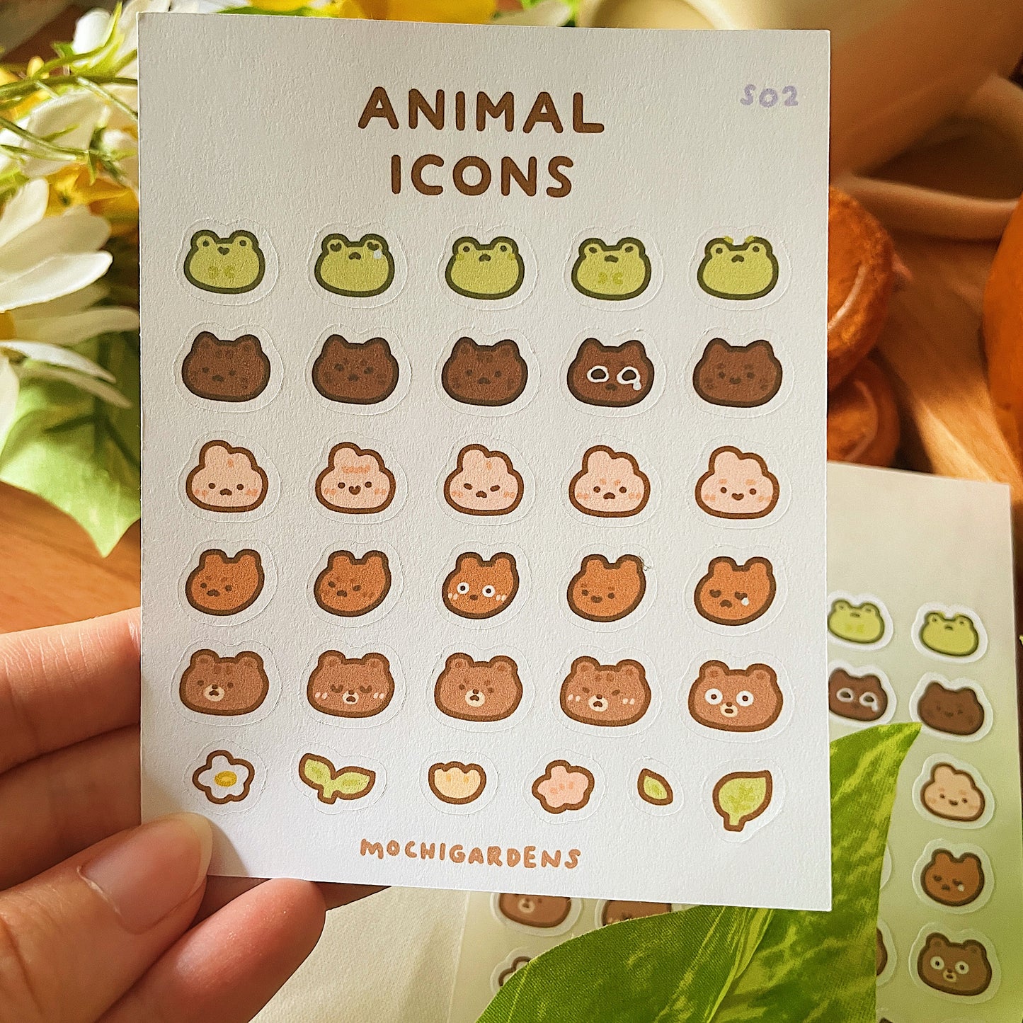 Animal Icons Sticker Sheet