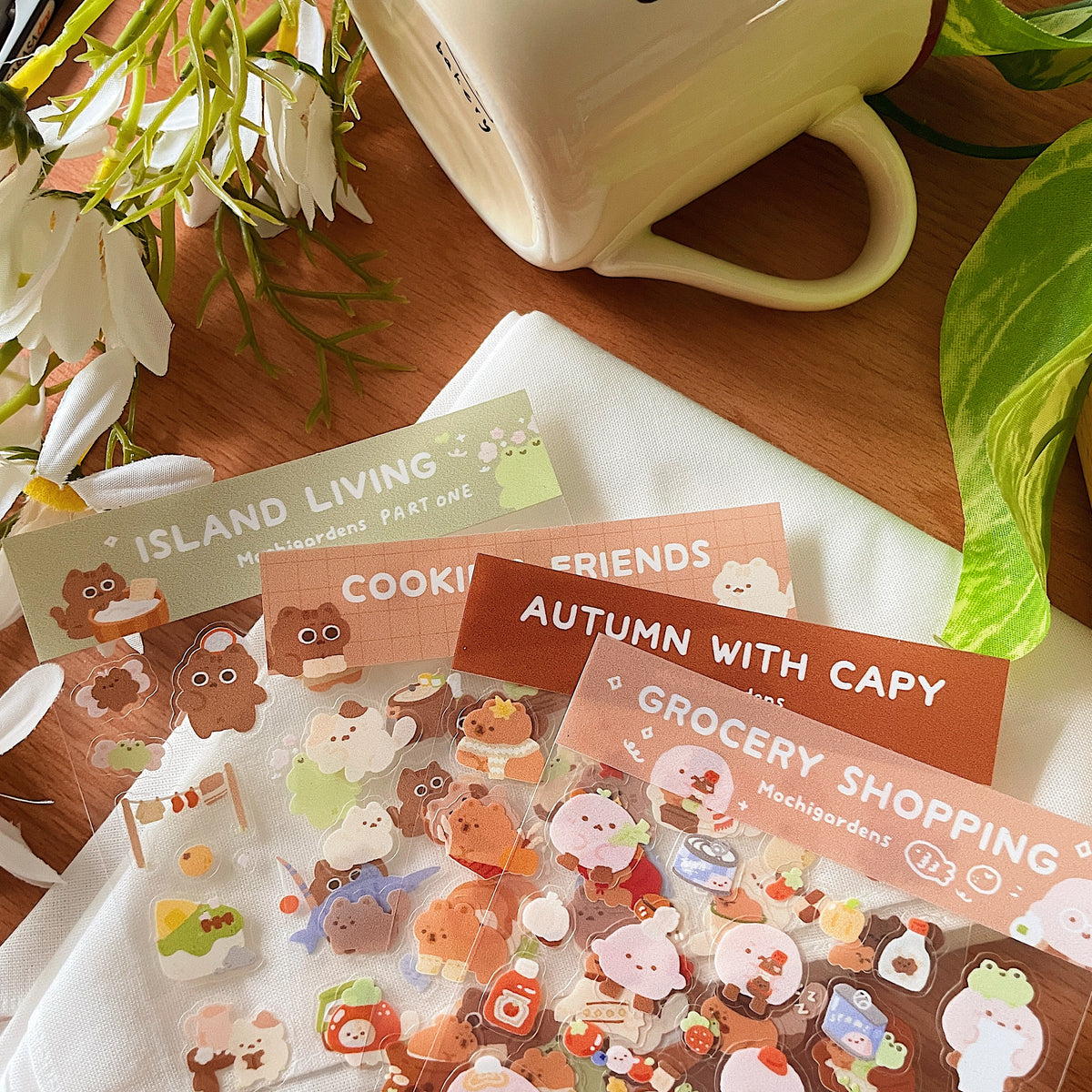 Spring Stickers For Cookies *Restocked* Cookie and Friends Transparent Sticker Sheet – Mochigardens ...