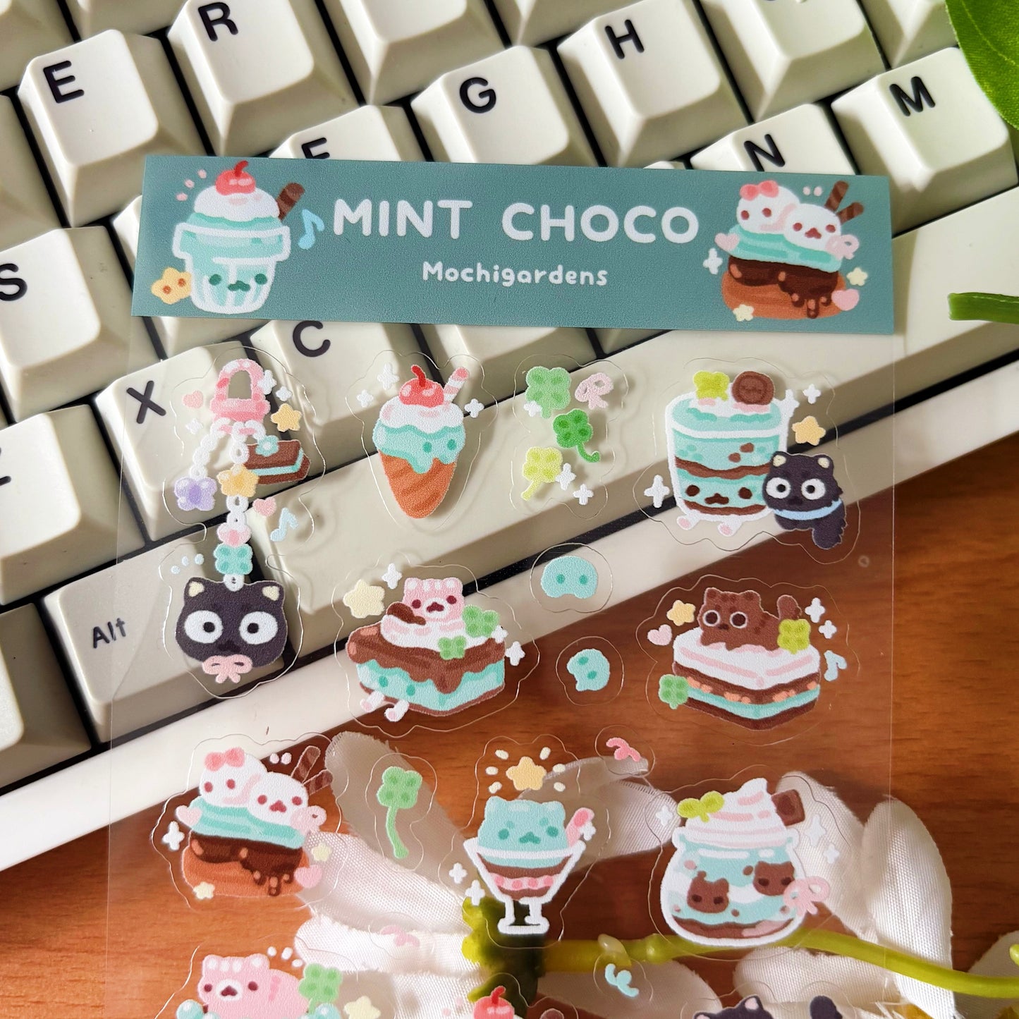 Mint Choco Transparent Sticker Sheet