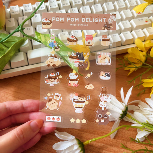Pom Pom Delight Transparent Sticker Sheet