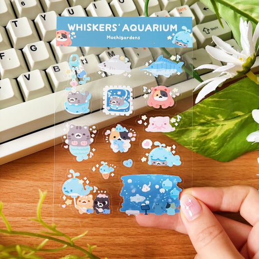 Whiskers' Aquarium Transparent Sticker Sheet
