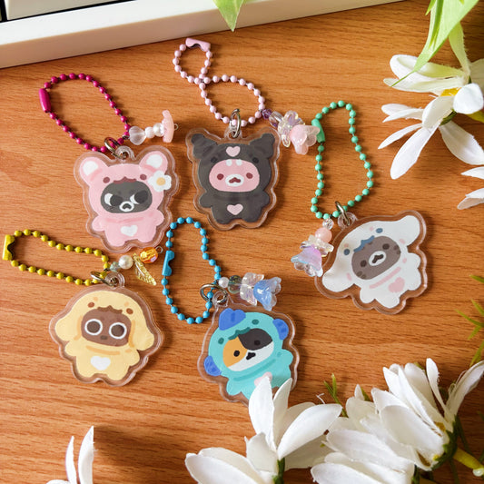 Gacha Cats in Costumes Keychain