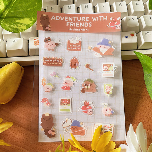 Adventure with Friends Transparent Sticker Sheet