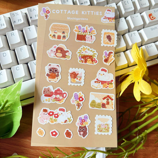 Cottage Kitties Sticker Sheet