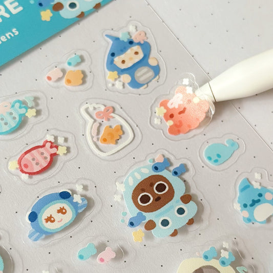 Fishcore Transparent Sticker Sheet