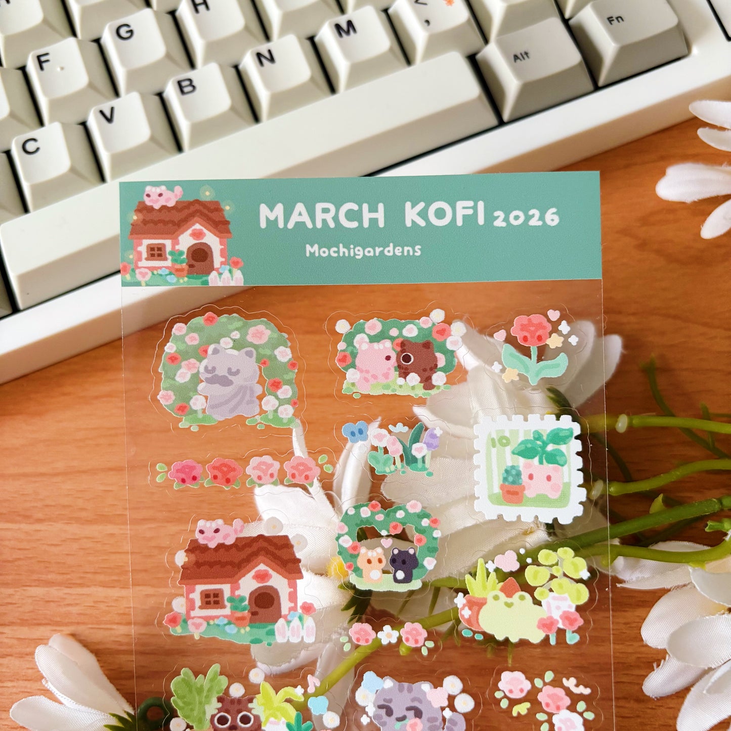 March Ko-Fi Sticker Sheet + Print Set - Secret Garden (Also available individually)