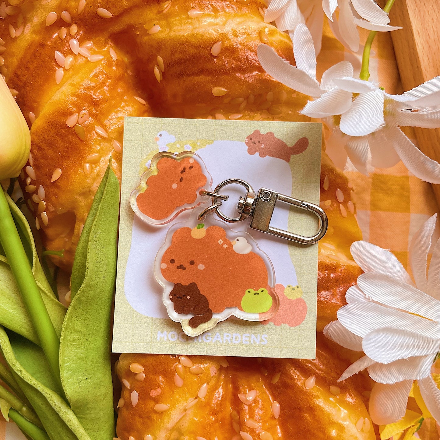 Capybara and Friends Keychain