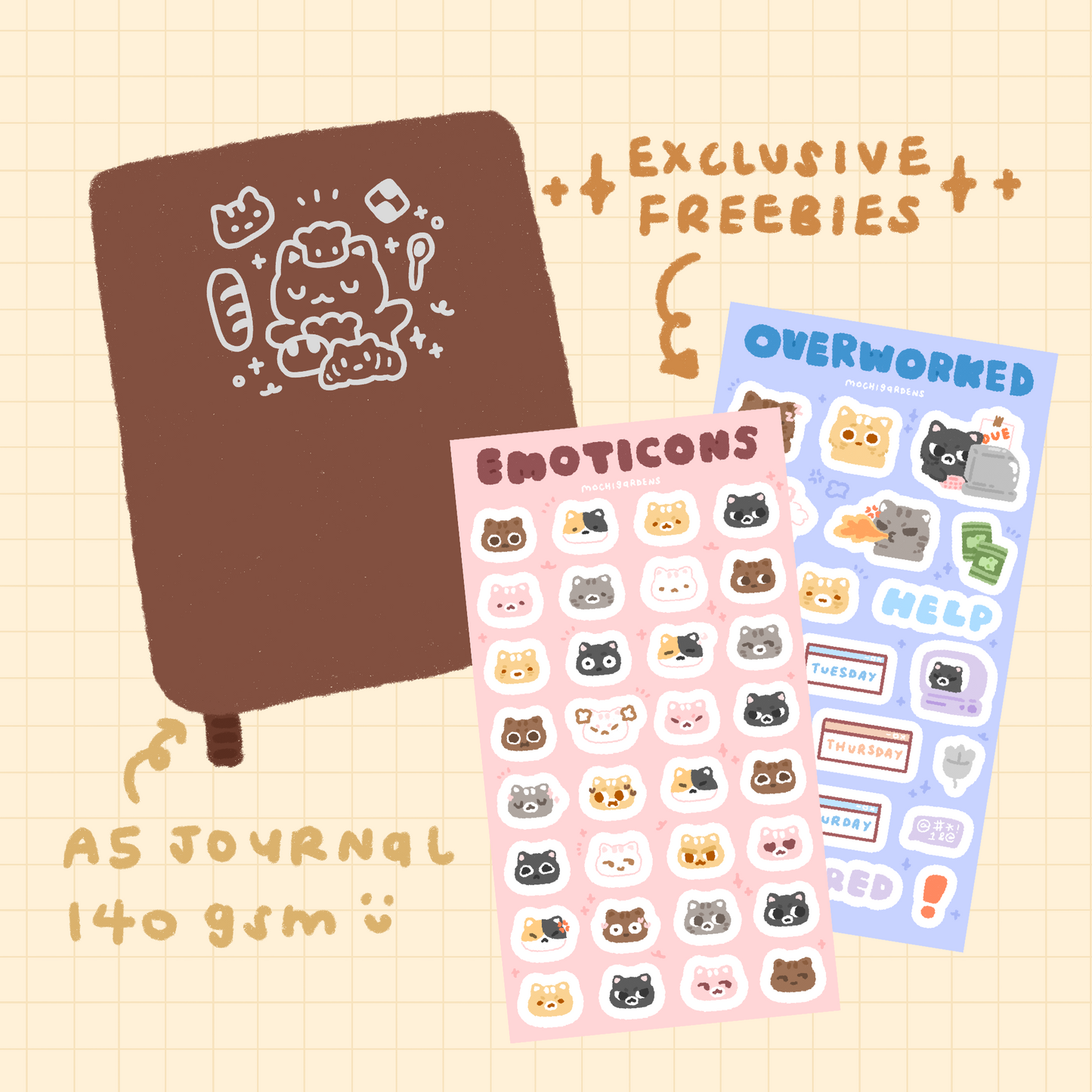 A5 Journal (Comes with 2 exclusive sticker sheets)