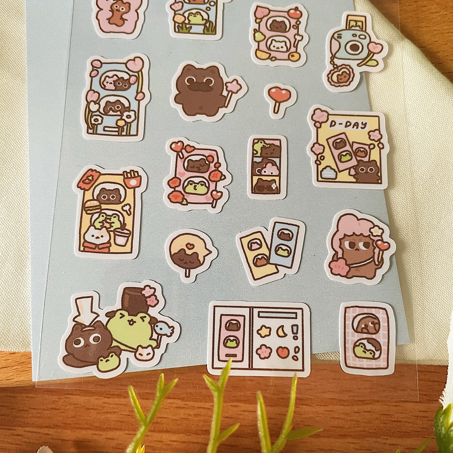 Photobooth Transparent Sticker Sheet