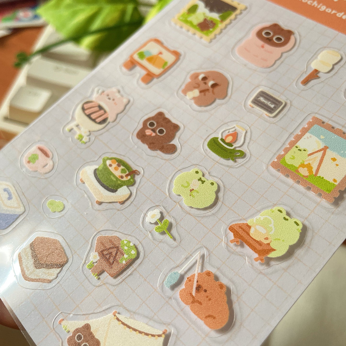 Camping Transparent Sticker Sheet