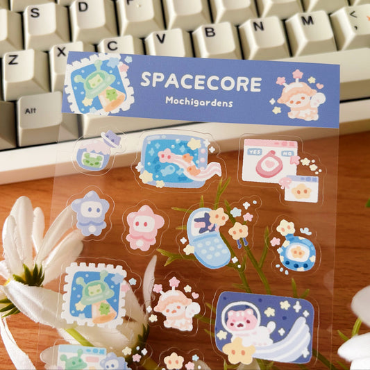 Spacecore Transparent Sticker Sheet