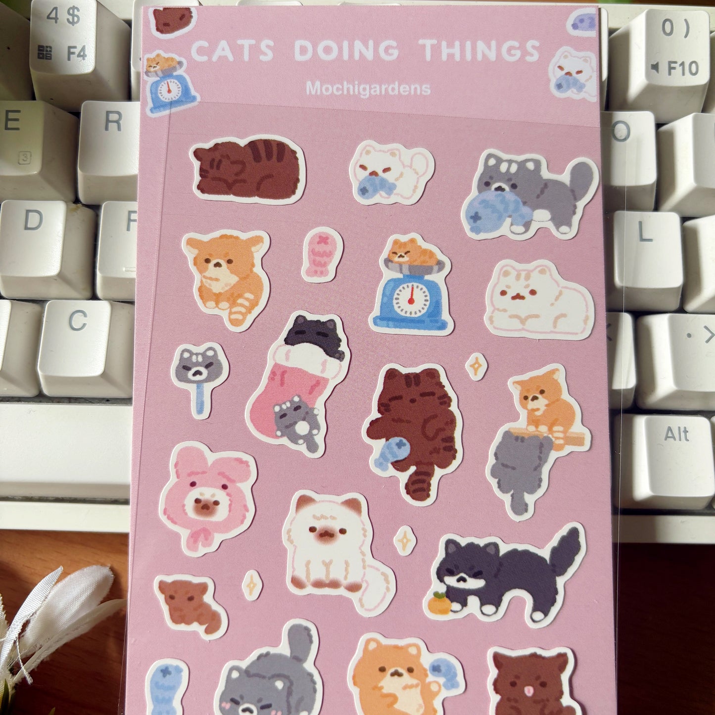 Cats Doing Things Sticker Sheet