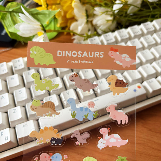 Dinosaurs Transparent Sticker Sheet