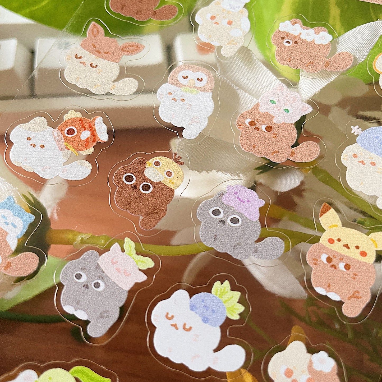 *Restocked* Cats in Hats 2 Transparent Sticker Sheet