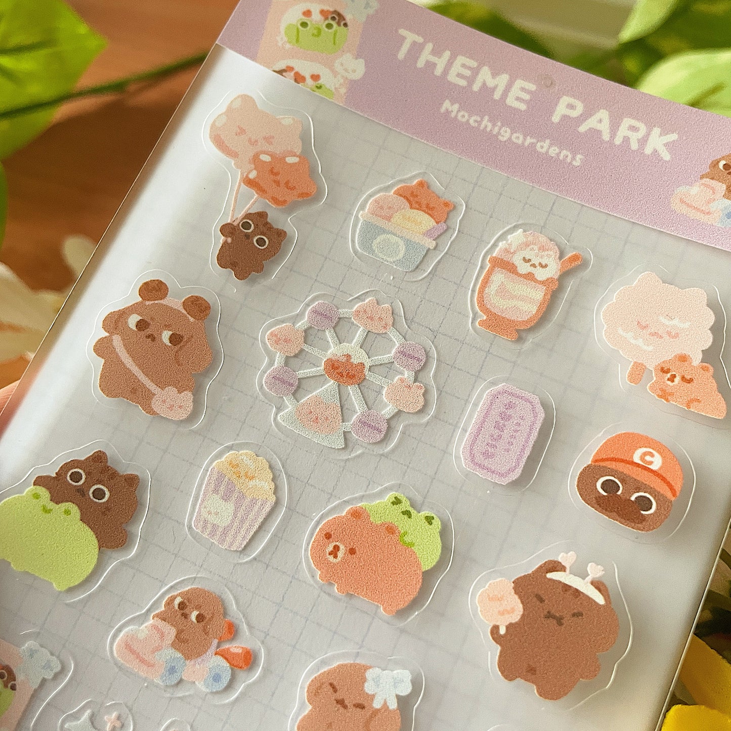 Theme Park Transparent Sticker Sheet