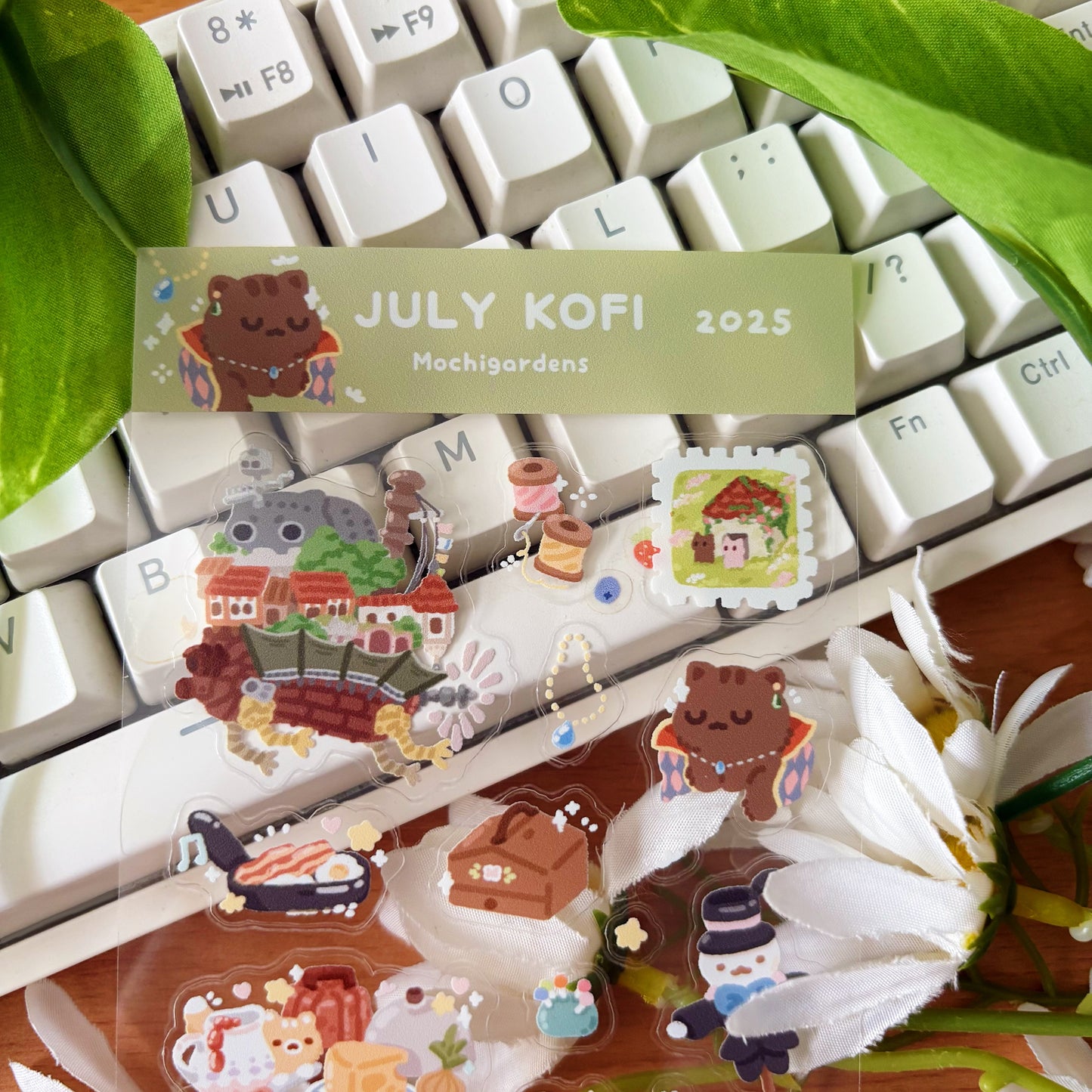 July Ko-Fi Sticker Sheet + Print Set - A moving Castle (Also available individually)
