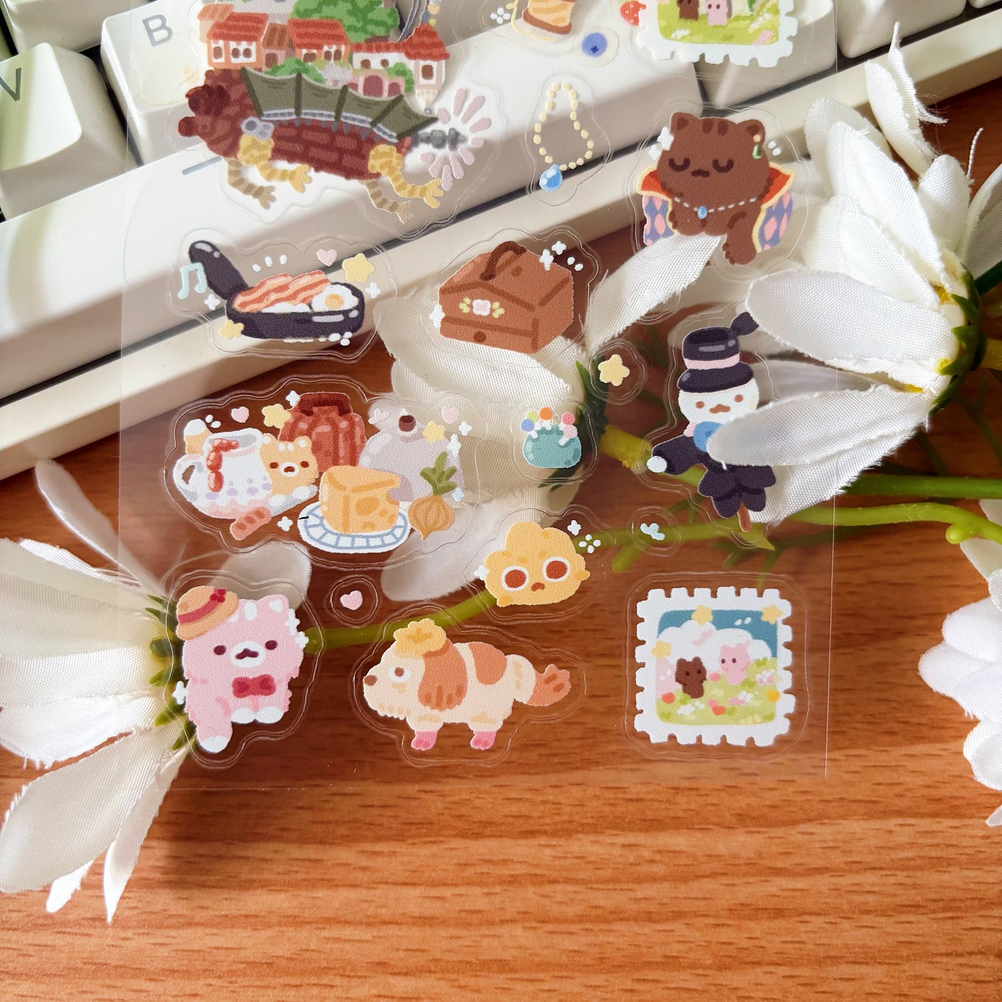 July Ko-Fi Sticker Sheet + Print Set - A moving Castle (Also available individually)