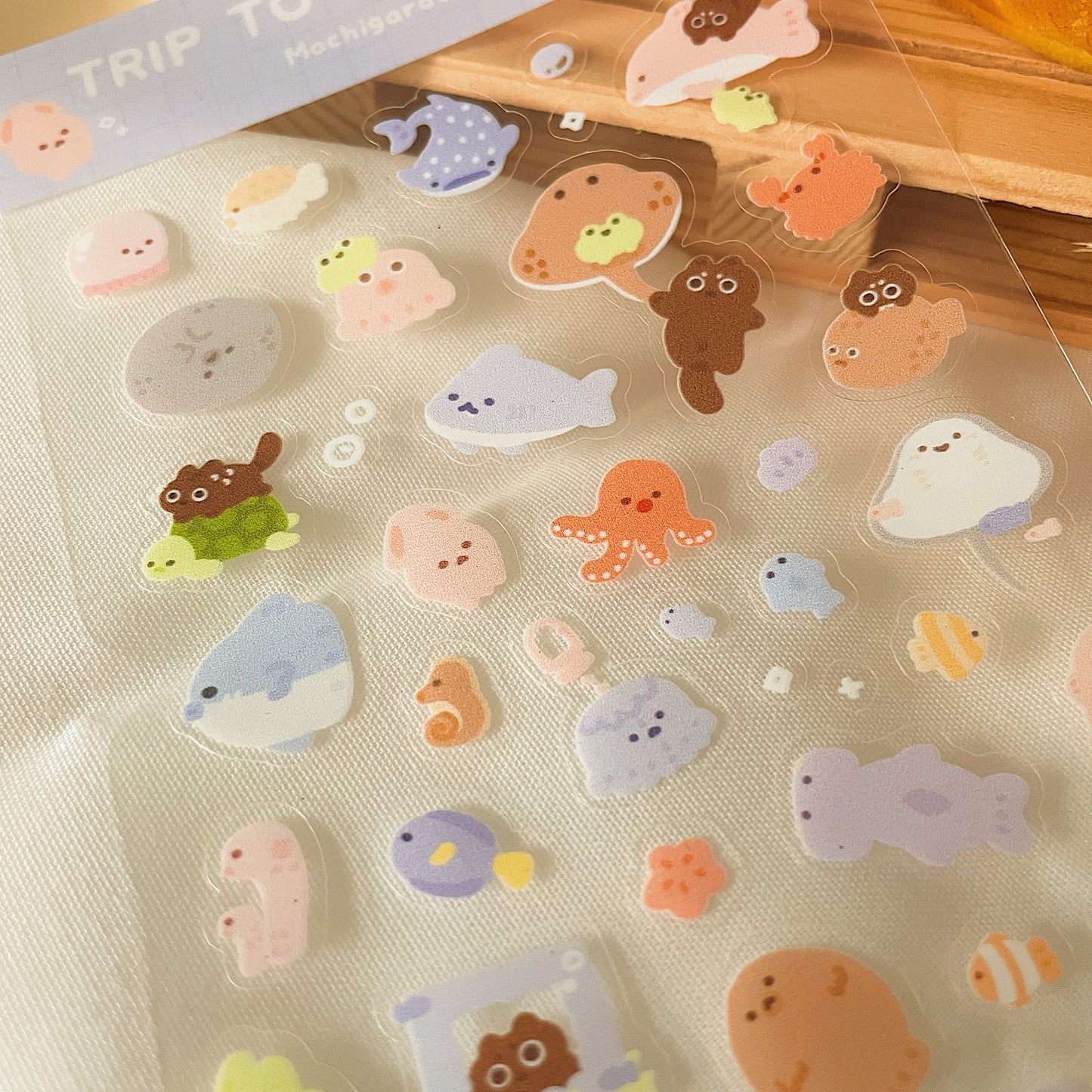 Trip to Aquarium Transparent Sticker Sheet