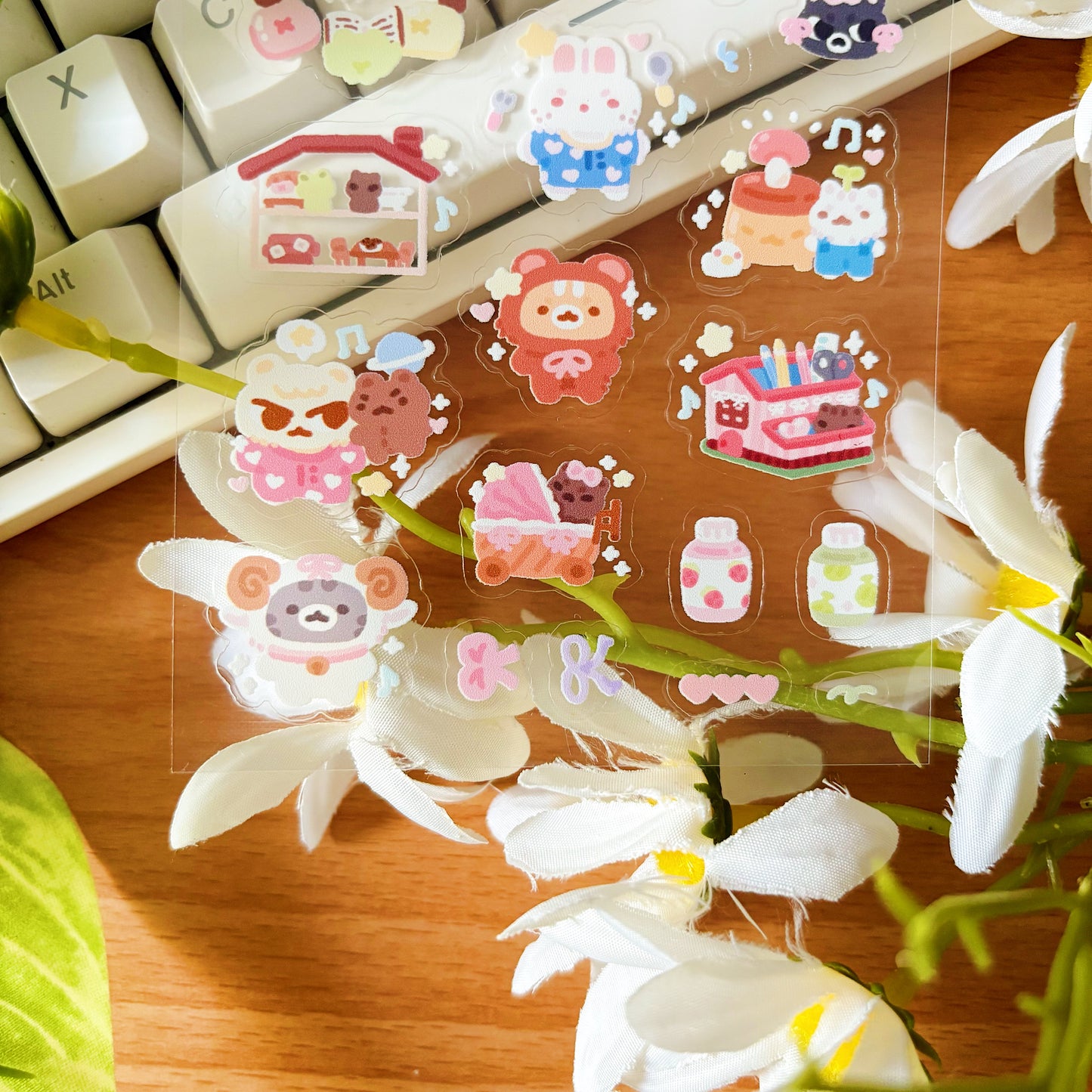 January Ko-Fi Sticker Sheet + Print Set - Kindergarten (Also available individually)