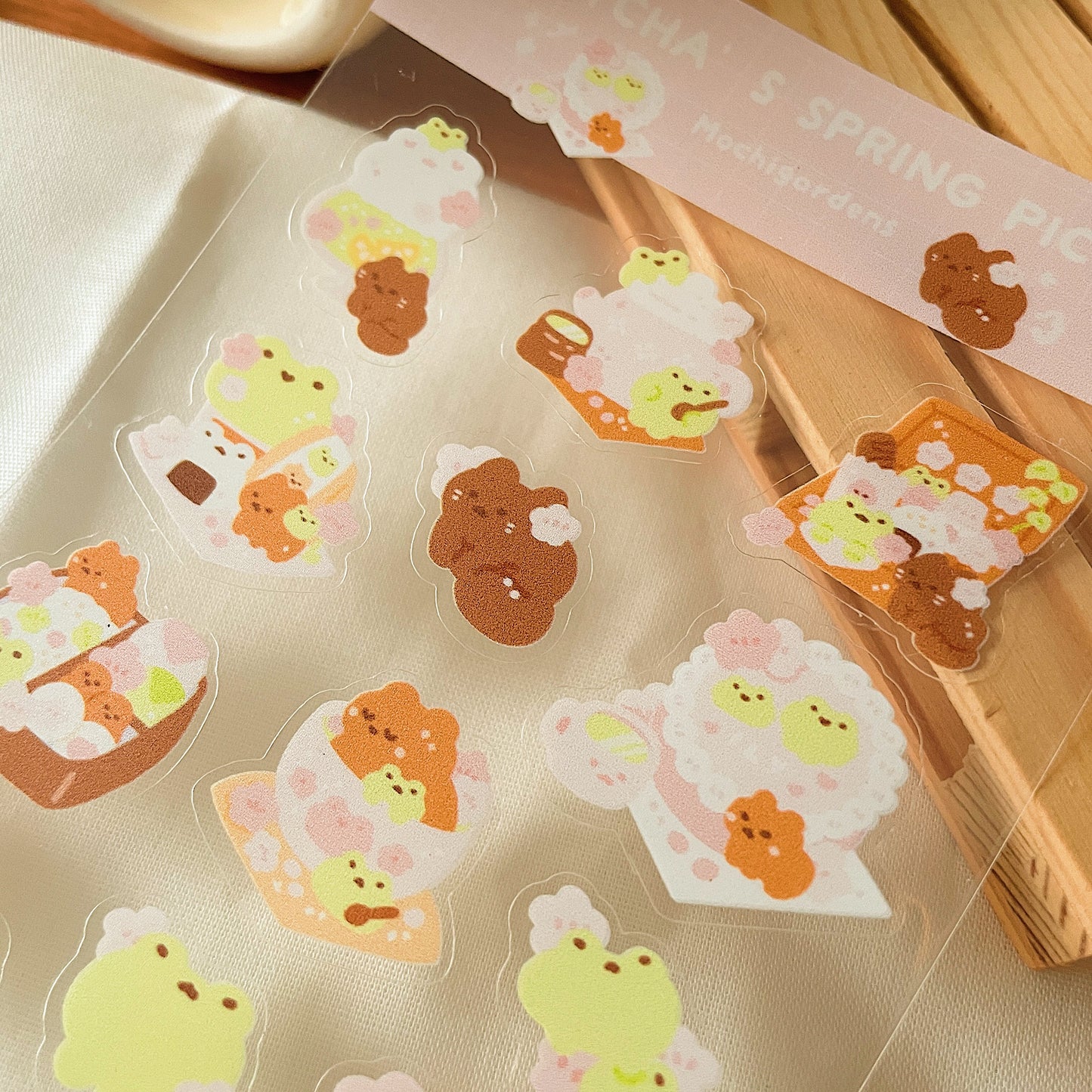 Matcha's Spring Picnic Transparent Sticker Sheet