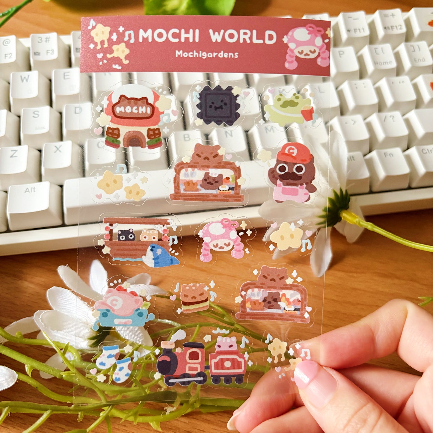 Mochi World Transparent Sticker Sheet