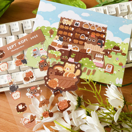 September Ko-Fi Sticker Sheet + Print Set - Bakery (Also available individually)